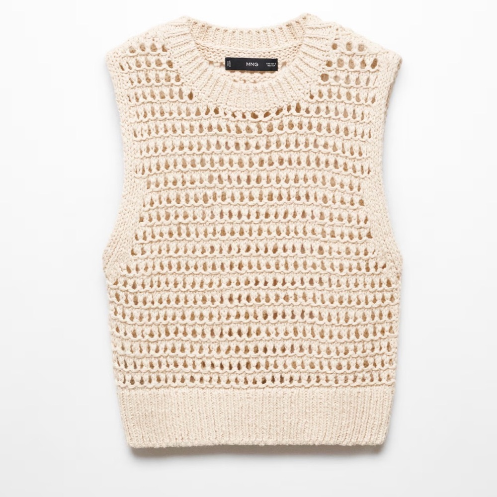 MANGO Openwork knit top size Small‎